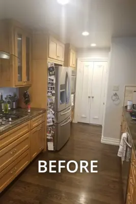 M-Streets Transitional Kitchen Renovation by Blackline Renovations