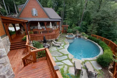 Pools and Waterfalls — Landscape Design project by Joe A. Gayle & Associates in Atlanta