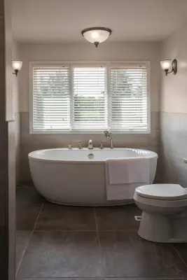 Stylish Update for Master Bathroom by Penn Contractors Inc