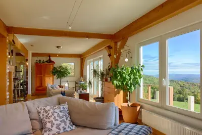 Contemporary Timber Frame Barn Residence in Vermont by Davis Frame Company