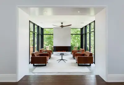 Contemporary Tudor Sunroom by Quartersawn Design Build