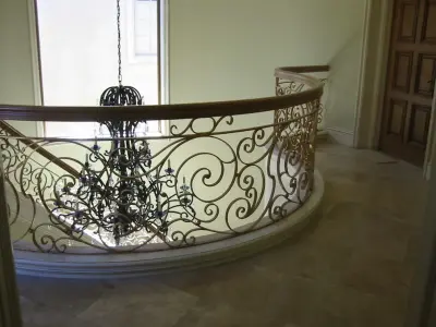 Monarch Beach Custom Ironwork and Chandelier by Naddour's Custom Metalworks/Baltic Iron Doors
