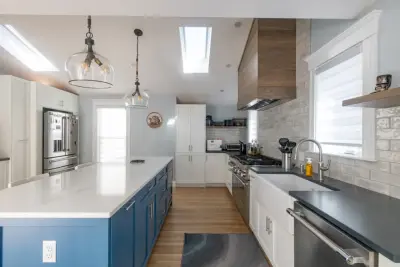 Newton Culinary Space & Utility Room by New England Design & Construction