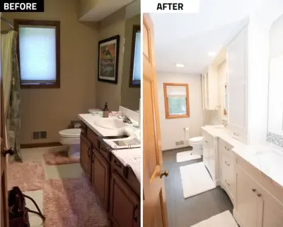 Renovation of the Okemos Girls' Restroom by Odd Fellows Contracting