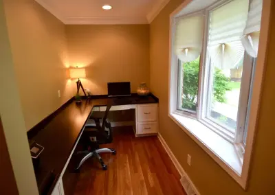 Transforming a single ineffective area into two efficient spaces: Mudroom and Office by NJW Renovations Unlimited