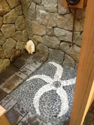 Exterior Stone Shower — Design-Build Services project by WLWA Jurczyk Holdings LLC