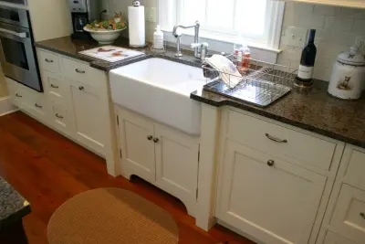 Cherry Kitchen Makeover with Farm Sink — Design-Build Services project by Zalewski Associates Inc.