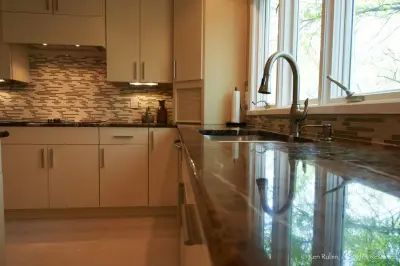 Fairfax VA Contemporary Renovation - Kitchen, Bathrooms, and Living Space — Design-Build Services project by Construction Solutions
