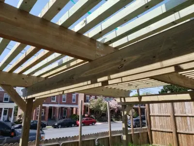 Lancaster Quips Pub Outdoor Dining Pergola by Maddrix Contracting LLC