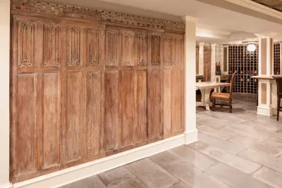 Reclaimed basement panels by Ed Saloga Design Build