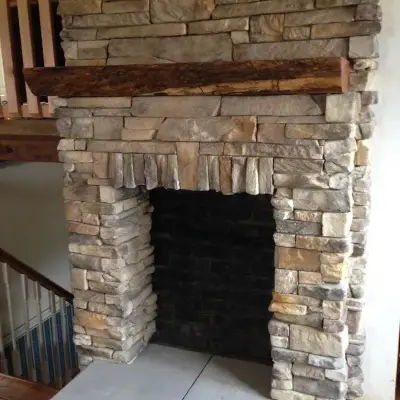 Country Style Mantle — Design-Build Services project by Johnston Remodeling