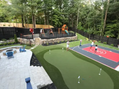 Basketball Court — Landscape Design project by Outdoor Makeover & Living Spaces