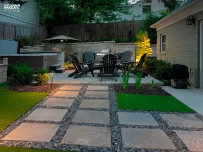 Backyard Hardscape Ideas — Landscape Design project by Outdoor Makeover & Living Spaces