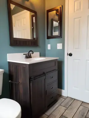 Compact Bathroom Renovations by Maddrix Contracting LLC