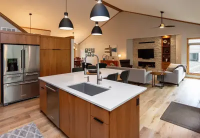 Elegant Design Elevates Ground Level Spaces by Red House Remodeling