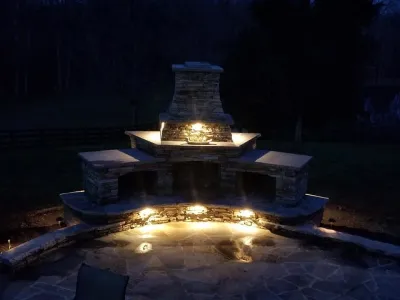 Patio & Fireplace — Landscape Design project by Plant Man