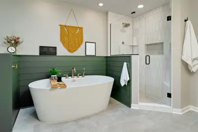 Scandinavian Primary Suite with Green Highlights — Design-Build Services project by Becker Building & Remodeling Inc.