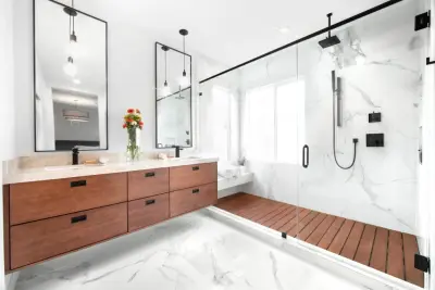 Eternal Teak Luxe Bathroom — Design-Build Services project by ONE Eleven Ltd.
