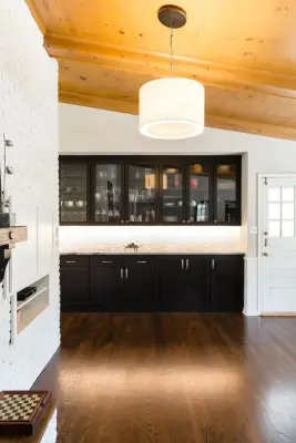District 66 Omaha NE White Transitional Kitchen — Design-Build Services project by Workshop Unknown Co.