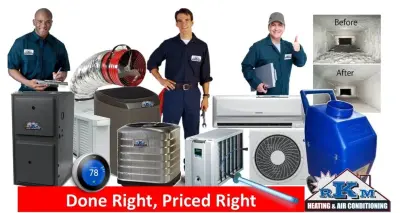 RKM Heating and Air Conditioning - Air Duct Cleaning Services in Riverside, CA