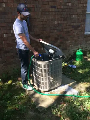 Condenser Cleaning — Heating & Cooling Services project by 3G Heating And Cooling