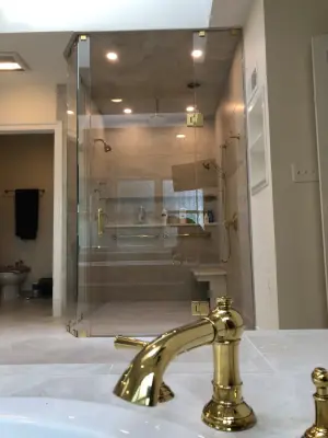 Pitcher Primary Bathroom — Heating & Cooling Services project by Kitchens By Victor