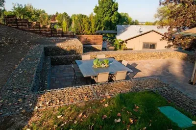 Gabion Backyard — Landscape Design project by Stack Rock Group - Landscape Architecture in Boise