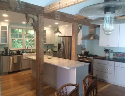 Cumberland Foreside Farmhouse Renovation — Kitchen Remodeling project by INDISCO Kitchens And Baths