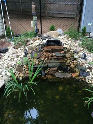 Rebuild a leaky waterfall in Hamden — Landscape Design project by TJB-INC Landscape & Drainage Contractor