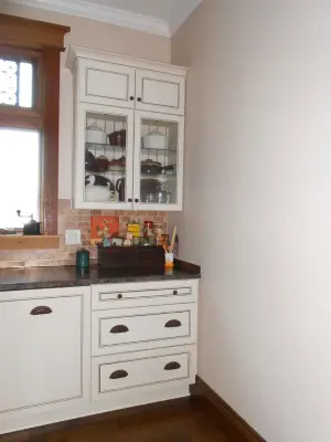 KraftMaid-Farmhouse Inspired Maple Finish — Kitchen Remodeling project by The Kitchen Place