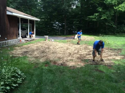 1000 Gallon Buried Oil Tank Removal ; Northford — Landscape Design project by TJB-INC Landscape & Drainage Contractor