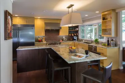 Mid-Century Style Living Room and Kitchen — Kitchen Remodeling project by Interior Dimensions