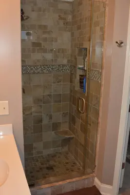 Mediterranean Bath and Shower Nook — Kitchen Remodeling project by Third Generation Renovation