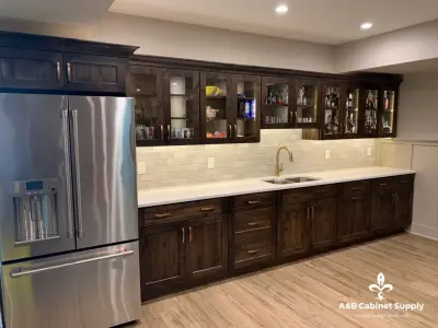 Basement Bar in Midway, KY — Kitchen Remodeling project by A&B Cabinet Supply