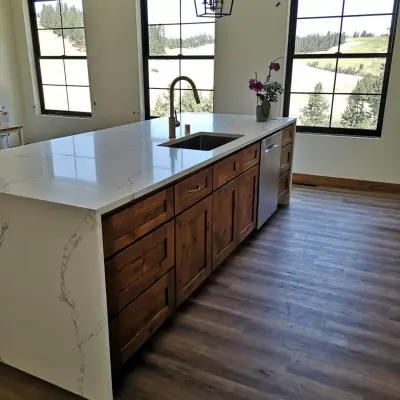 Cascade countertops — Kitchen Remodeling project by Spokane Kitchen Center