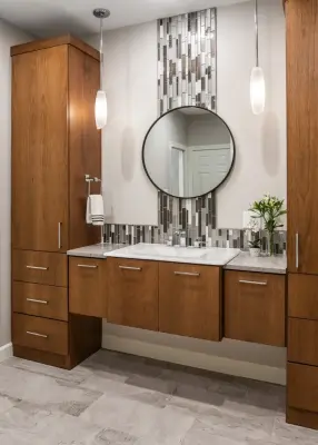 Contemporary Spa-Inspired Bathroom on Spyglass — Kitchen Remodeling project by Detailed Designs By Denise