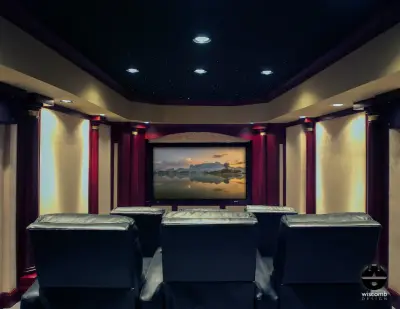 Modular Home Cinema — Kitchen Remodeling project by Wiscomb Design, LLC.