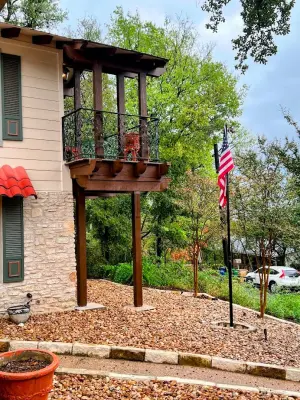 South Austin Oak Crest Balcony Deck — Home Renovation & Remodeling Services project by Capitol City Wood Works LLC