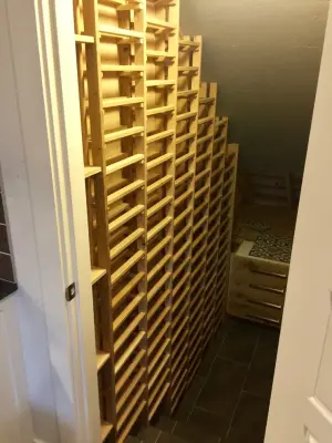 Italian Tiled Oak Wine Cellar — Home Renovation & Remodeling Services project by Icon Construction & Remodeling