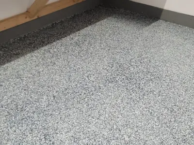 Orbit Epoxy Flake Coating — Home Renovation & Remodeling Services project by Unique Contracting & Landscaping, LLC