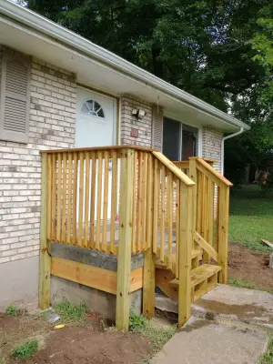 Timber Deck and Stair Building — Home Renovation & Remodeling Services project by Rags To Britches Remodeling