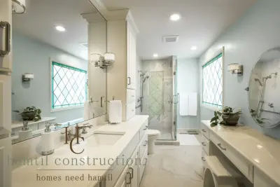 Chesterfield, MO Lavish Master Bathroom — Home Renovation & Remodeling Services project by Hamtil Construction, LLC