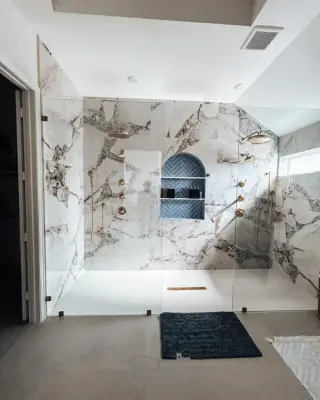 Large Walk-In Shower Renovation - Manvel, TX — Home Renovation & Remodeling Services project by Texan Home Additions