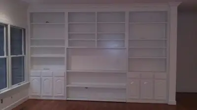 Bookshelf Painting — Home Renovation & Remodeling Services project by HJ Painting And Home Improvement