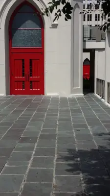 Revamping Church Door Artwork — Home Renovation & Remodeling Services project by WLC Pressure Washing & Services