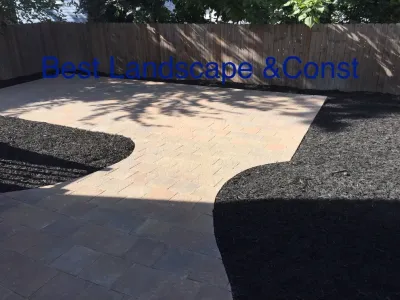 Rear Paver Patio — Landscape Construction project by Best Landscape & Construction