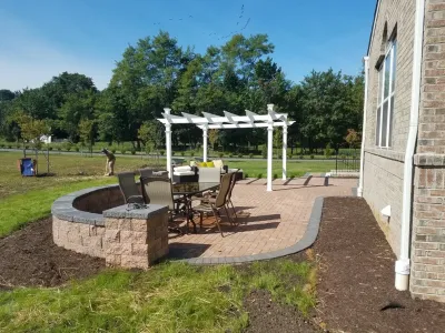 Paver Patio in Bowie M,D — Landscape Construction project by Best Landscape & Construction in Bowie