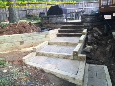 Flagstone Walkway in Greenbelt — Landscape Construction project by Best Landscape & Construction in Greenbelt