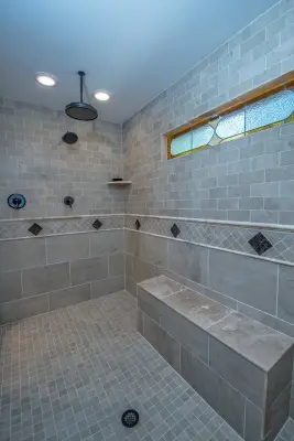 Tranquil Master Bath — Home Renovation & Remodeling Services project by Heritage Builders