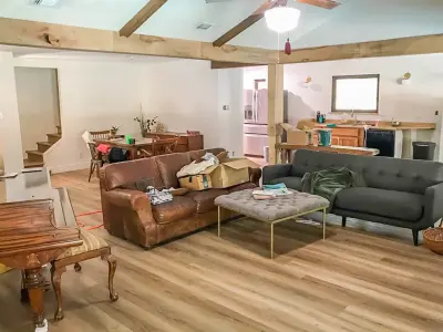 Pecan Beam Setup — Home Renovation & Remodeling Services project by Zia Development